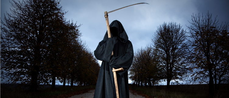 Person in grim reaper costume